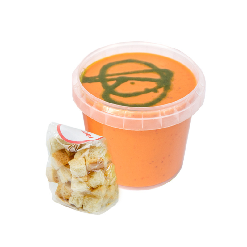 Salmorejo de melocotón