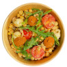 Ensalada caprese de garbanzos