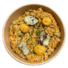 Arroz de alcachofas y romesco