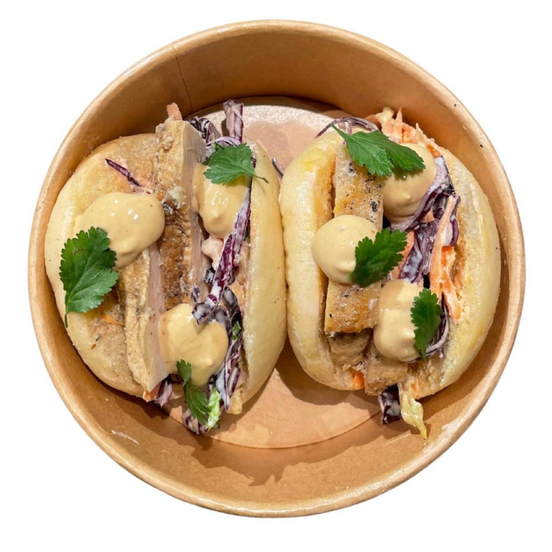 Baos de panceta de cerdo con coleslaw y mayonesa de Hoisin